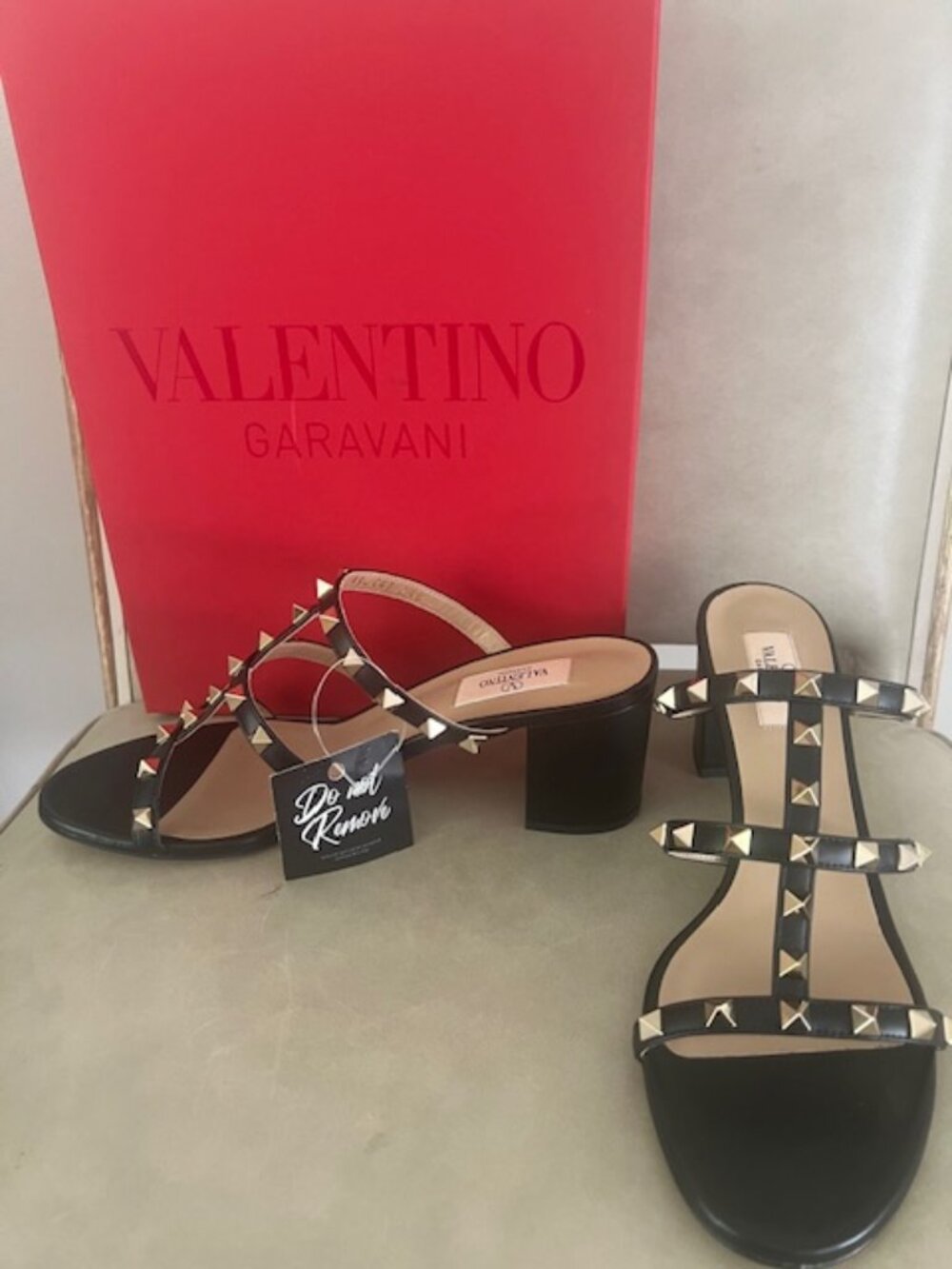 Valentino Garavani Rockstud Shoe Mule Slide, New, Womens